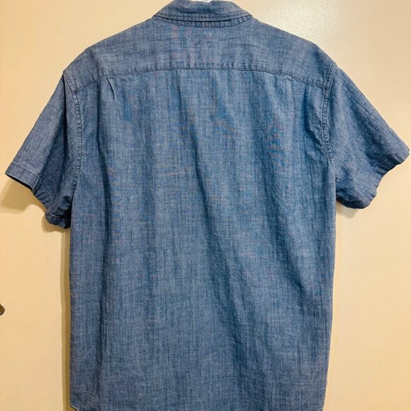 J. Crew Men's Short Sleeve Flex Button Front Shirt  Blue Size XL - Picture 6 of 6